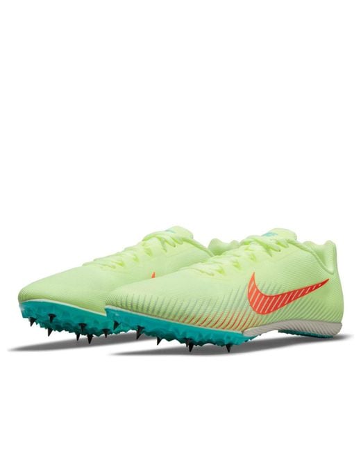 Nike Green Air Zoom Rival M 9 Spikes 'Barely Volt Hyper' for men