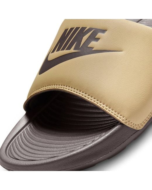 Nike Brown Victori One Slide 'Wheat Grass Baroque' for men