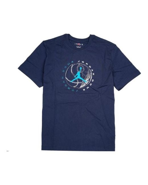 Nike Blue Dri-Fit Sport Dome Graphic T-Shirt 'Midnight' for men