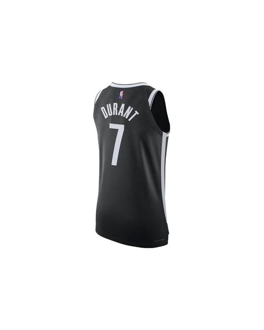 Nike Black Brooklyn Nets 2020 Icon Edition Authentic Jersey 'Kevin Durant 7' Cw3436-012 for men