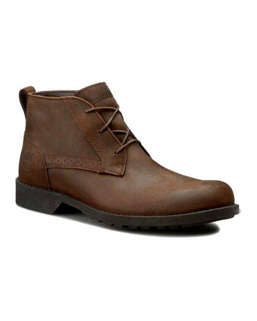 Timberland Brown Fitchburg Waterproof Chukka Boots 'Dark Nubuck' for men