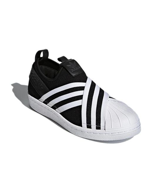 Adidas Black (Wmns) Superstar Slip-On 'Core'