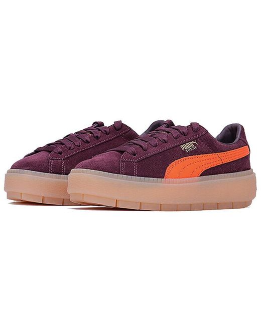 PUMA Pink (Wmns) Suede Platform Trace 'Winetasting Flame'