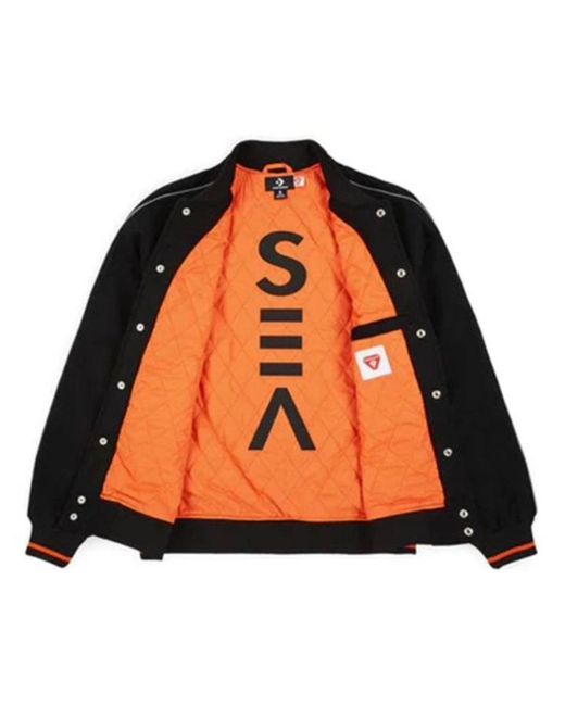 Converse Black X Vince Staples Insulated Varsity Jacket for men