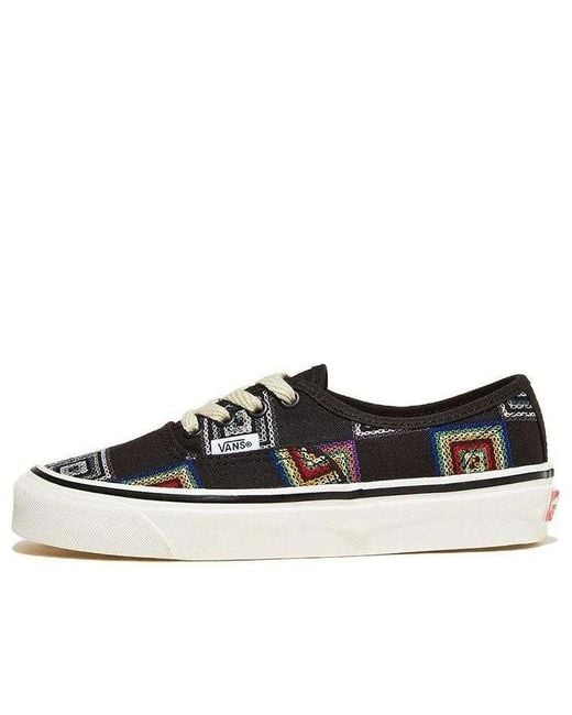 Vans Black Authentic 44 Low Top Skateboarding Shoes for men