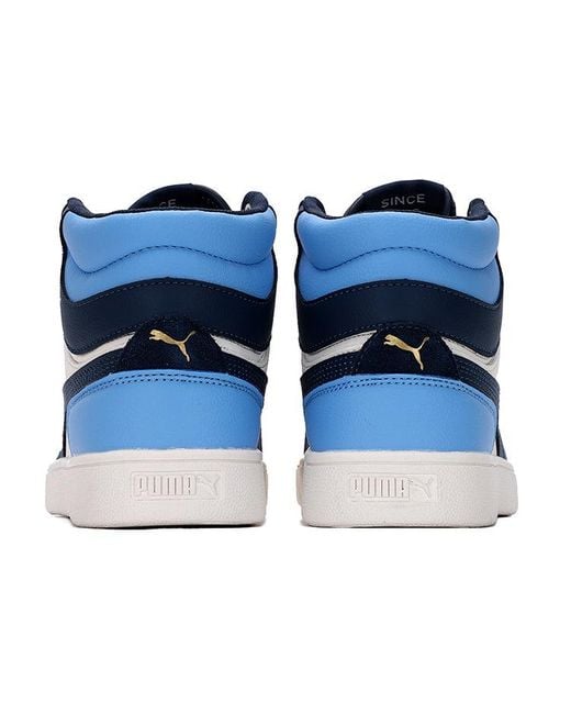 PUMA Blue Shuffle Mid Mid Tops Casual Skateboarding Shoes for men