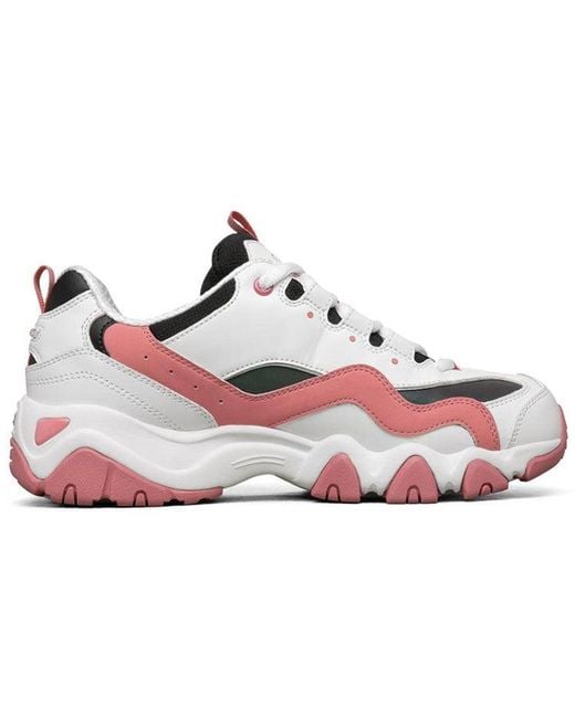 Skechers White (Wmns) D'Lites 2.0 Running Shoes