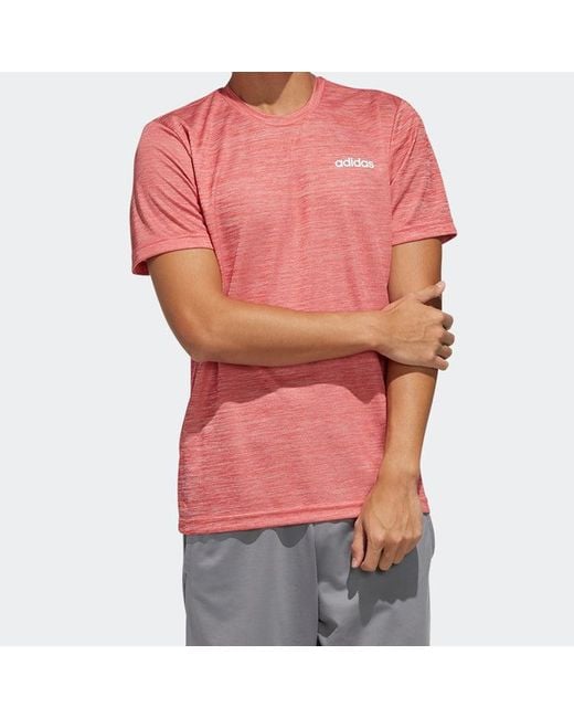 Adidas Pink Training Sports Short-Sleeve Tee for men