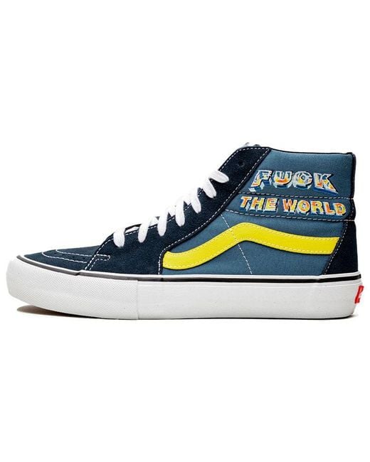 Vans Blue Supreme X Sk8-Hi 'Fuck The World for men