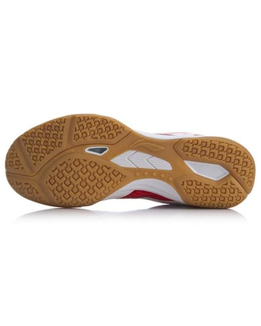 Li-ning White Ma Long Signature Table Tennis Shoes for men