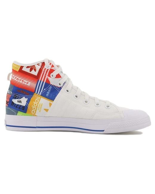 Adidas White Nizza Hi Rf 'Graphic Design' for men