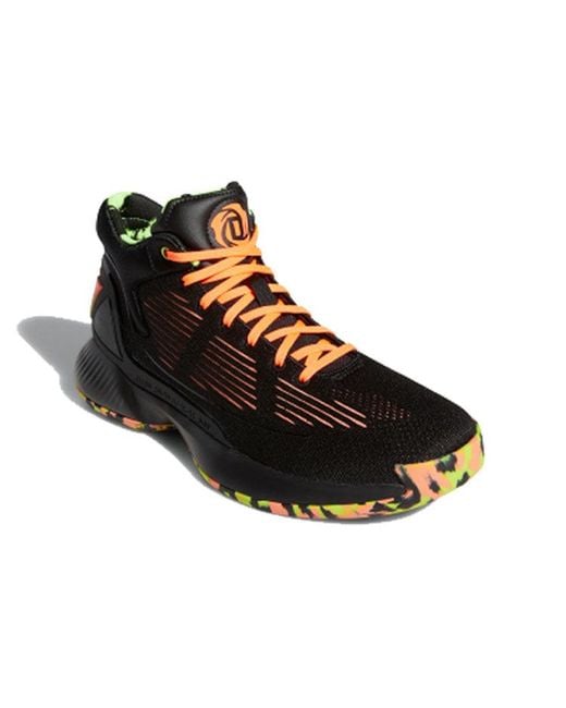 Adidas Black D Rose 'Signal Coral' for men