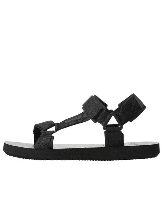 Reebok Black Expce Wear-Resistant Non-Slip Open Toe Flat Heel Sports Sandals for men