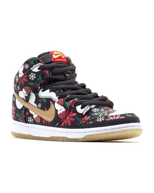 Nike Black X Concepts Sb Dunk High Premium 'Ugly Christmas Sweater' for men
