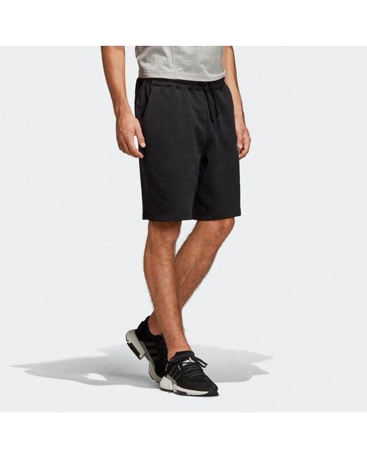 Adidas Black Originals Sports Logo Printing Shorts for men