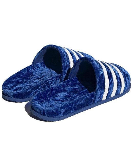 Adidas Blue Adimule Slide Velvet' for men