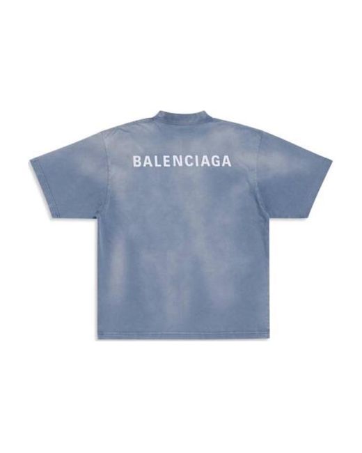 Balenciaga Blue Back T-Shirt Medium Fit