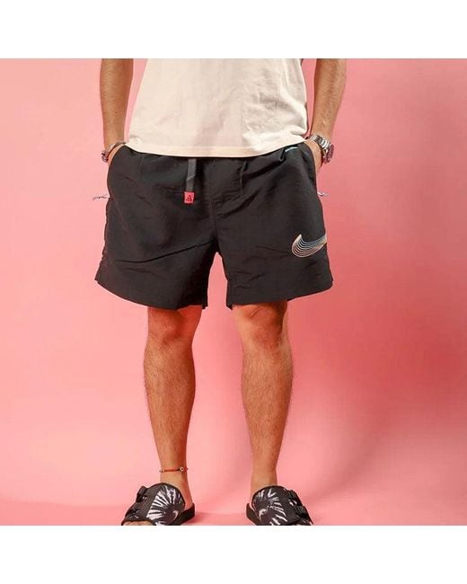 Nike Blue Outdoor Functional Waterproof Pocket Logo Athleisure Casual Sports Shorts for men