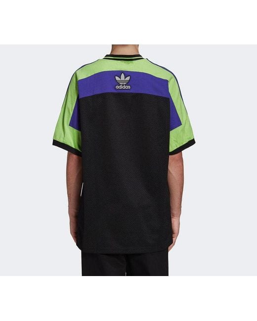 Adidas Black Originals X Sankuanz Crossover Mesh Breathable Printing Short Sleeve for men