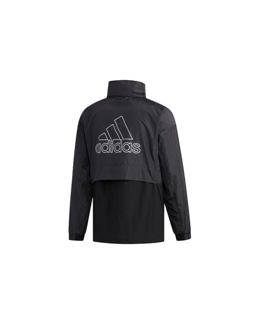 Adidas Blue Outdoor Splicing Causual Sports Jacket for men