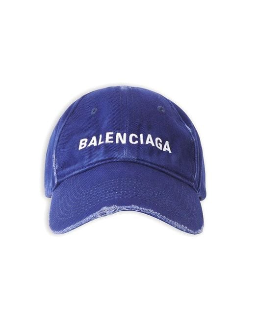 Balenciaga Blue Visor Logo Cap