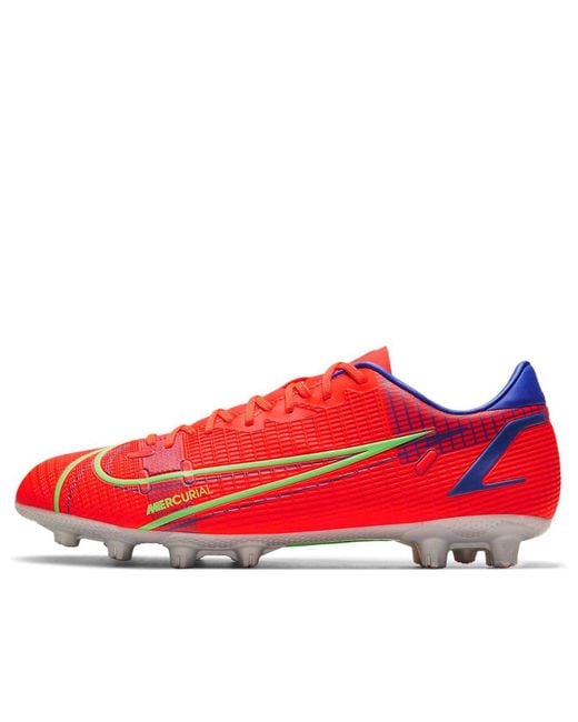 Nike Red Mecurial Vapor 14 Academy Hg Hard Ground Cleats 'Bright Crimson Burst' for men