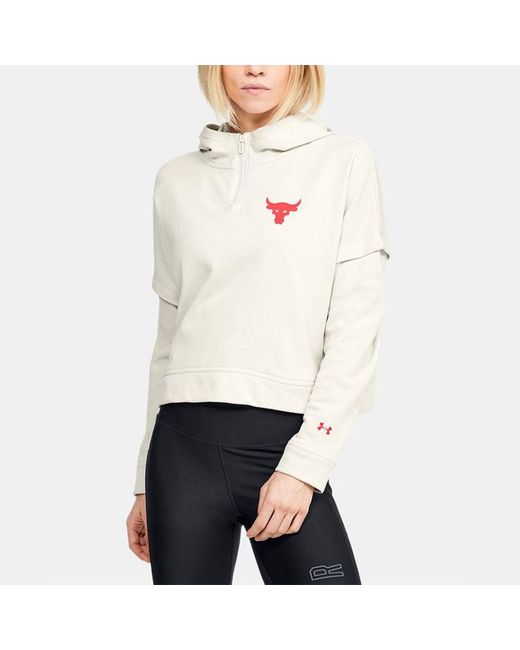 Under Armour White (Wmns) X Project Rock Terry Hoodie