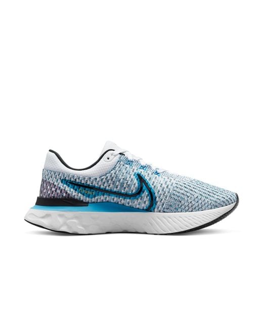 Nike Blue React Infinity Run Flyknit 3 Orbit' for men