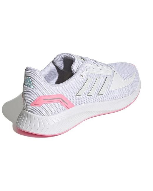 Adidas White (Wmns) Run Falcon 20 Wear-Resistant Breathable