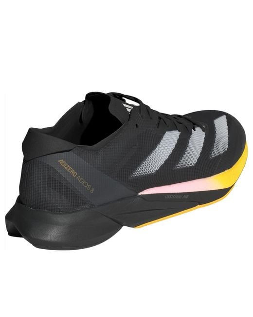 Adidas Black Adizero Adios 8 'Core Zero Metalic Spark' for men