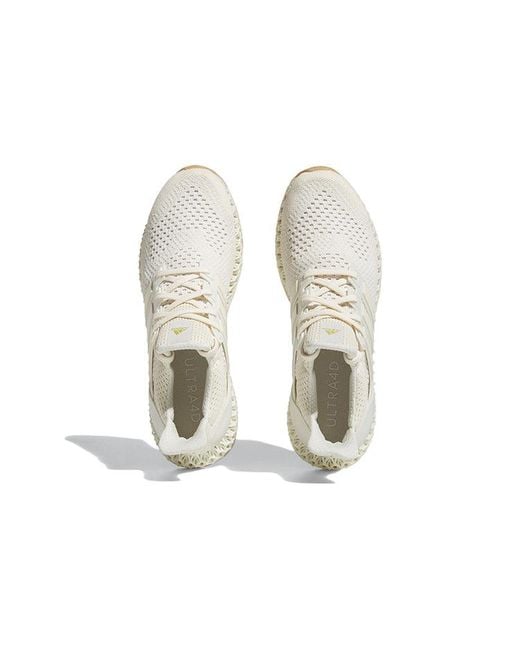 Adidas White Ultra 4D Running Shoes 'Wonder Metallic' for men