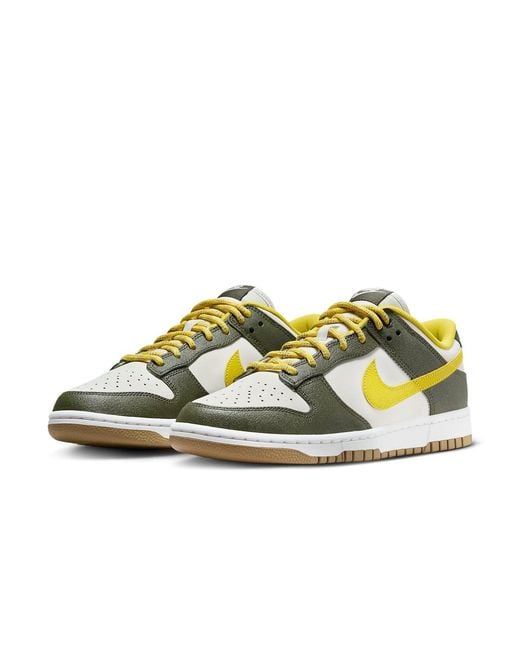 Nike Yellow Dunk Low Retro Prm 'Cargo Khaki Vivid Sulfur' for men