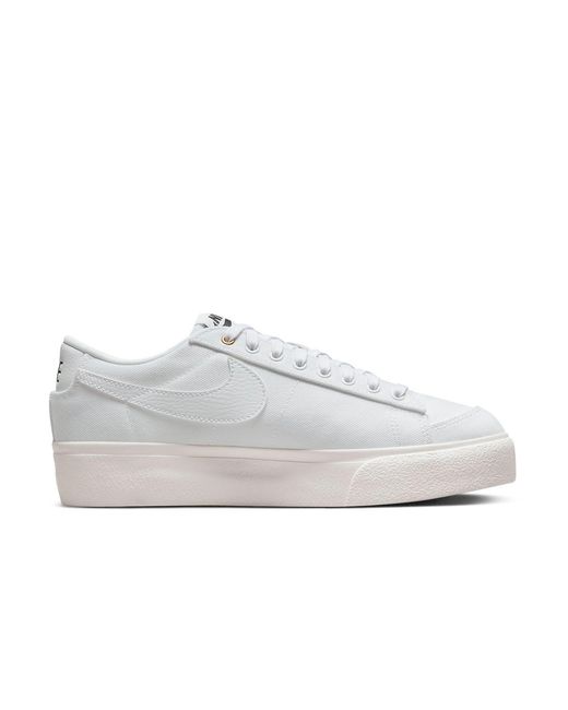 Nike White (Wmns) Blazer Platform Low Canvas