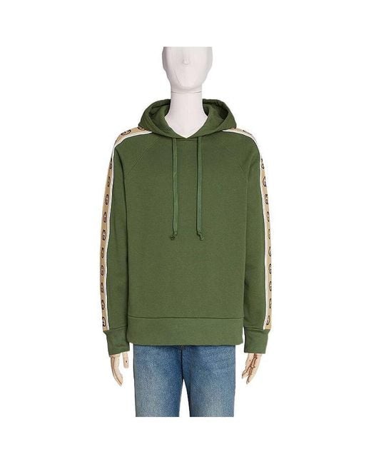 Gucci Green Knitted Cotton Hooded Sweater For for men