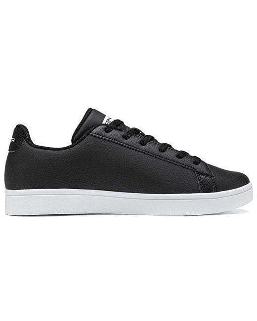 Anta Black Leather Skateboarding Shoes for men