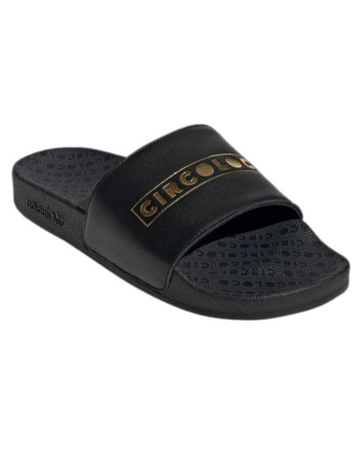 Adidas Black Circoloco X Adilette Slide 'Community And Inclusivity' for men