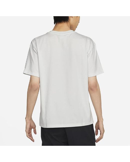 Nike White As M Nrg Acg Ss Solid Color Chest Pattern Printing Round Neck Short Sleeve for men