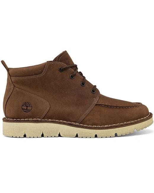 Timberland Brown Westmore Moc Toe Chukka Wide Fit Boot 'Medium Full Grain' for men