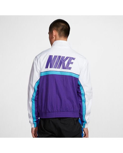Nike Blue Throwback Basketball Jacket for men