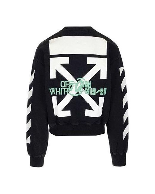 Off-White c/o Virgil Abloh Blue Pullover Loose Printing for men