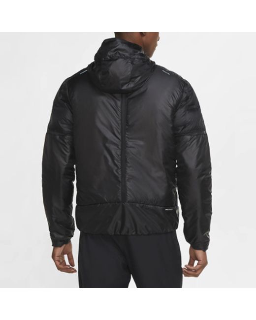 Nike Black Reflective Logo Running Sports Down Jacket for men