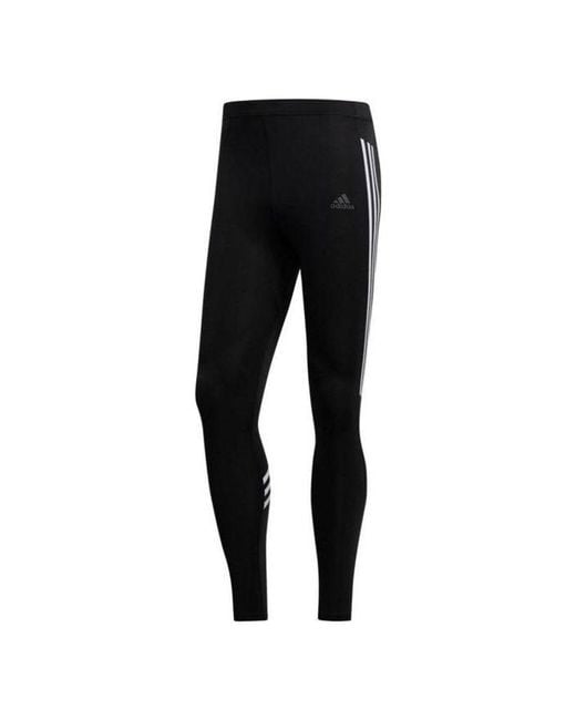 Adidas Mens Run It 3-stripes Tights Black/white Small for men