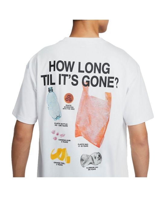 Nike White Acg Dri-Fit Graphic T-Shirt (Asia Sizing) for men