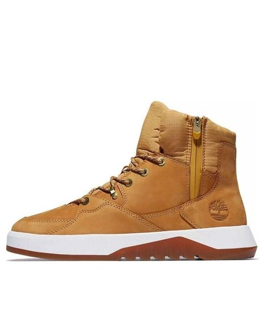 Timberland Brown Supaway Side Zip Boots 'Wheat Nubuck' for men