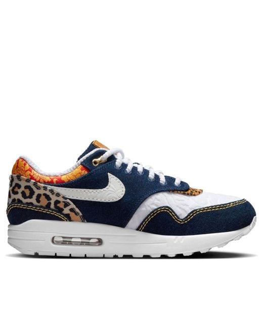 Nike Blue Air Max 1 Premium 'Denim Leopard' for men