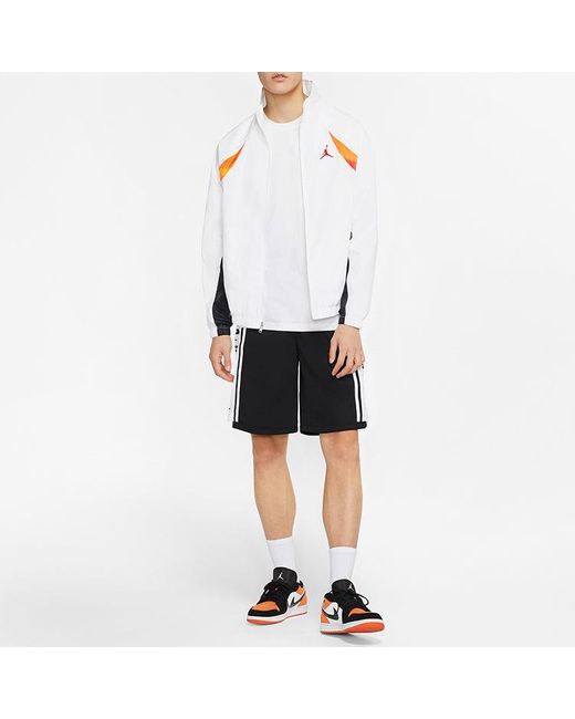 Nike White Legacy Aj11 Stand-Up Collar Causual Jacket Coat for men