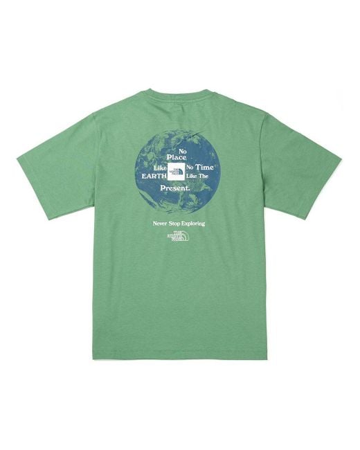 The North Face Green Earth Day Graphic T-Shirt for men