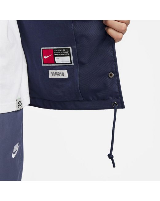 Nike Blue Coach Jacket for men
