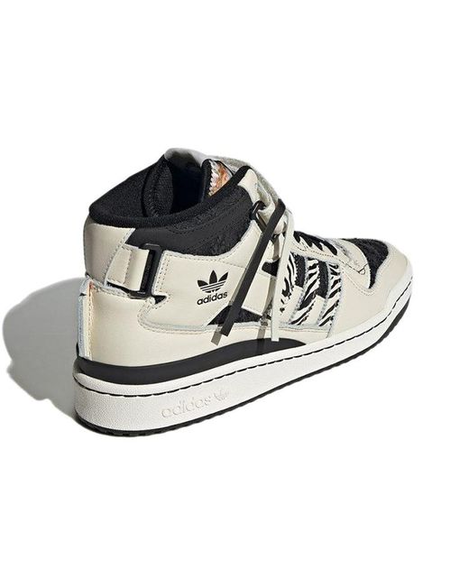 Adidas Black Originals Forum Mid Sneakers Creamy