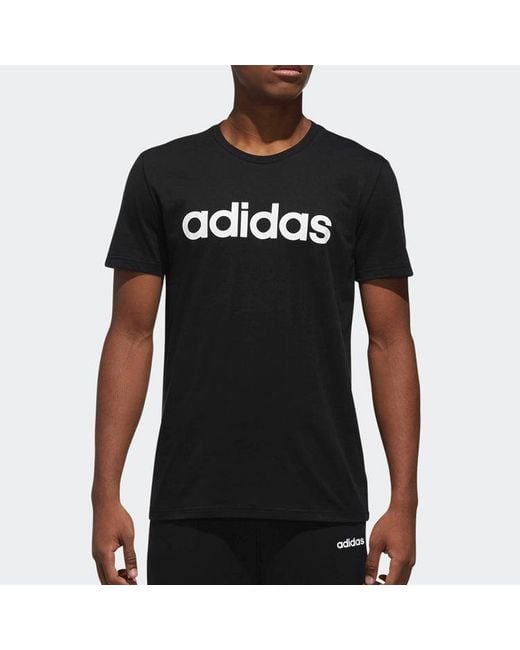 Adidas Black Neo Alphabet Logo Short Sleeve for men